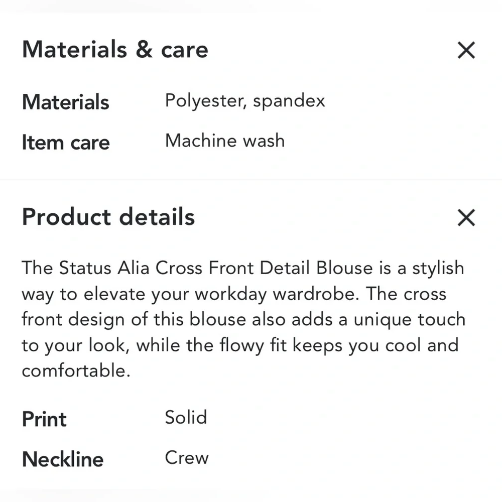 Status Alias Cross front Detail Blouse - Picture 3 of 3